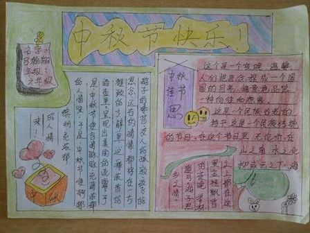 经典中秋节的手抄报 中秋节的手抄报