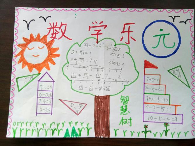 北埠小学一年级的学生们通过丰富多彩的手抄报探索生活中的数学数学