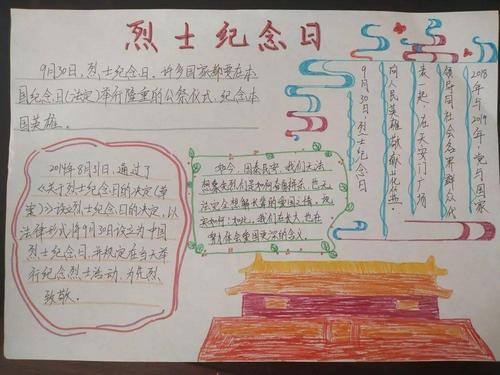 画烈士纪念日手抄报简单好看消防战士纪念日的手抄报烈士纪念日手抄报