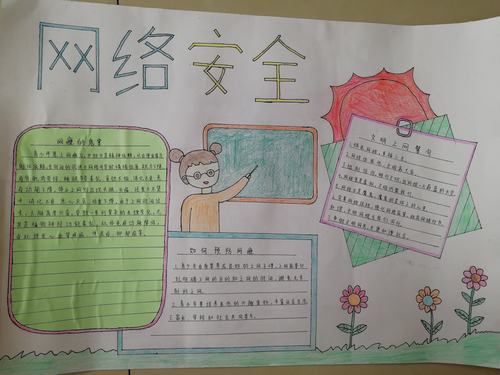 其它 网络安全手抄报 写美篇 网络连着千家万户文明上网才能