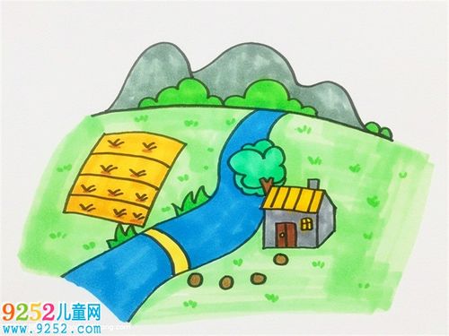 家乡怎么画大自然简笔画家乡简笔画教程