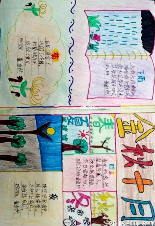 《金秋十月》之手抄报系列