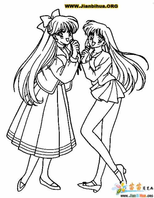 少女p版简笔画