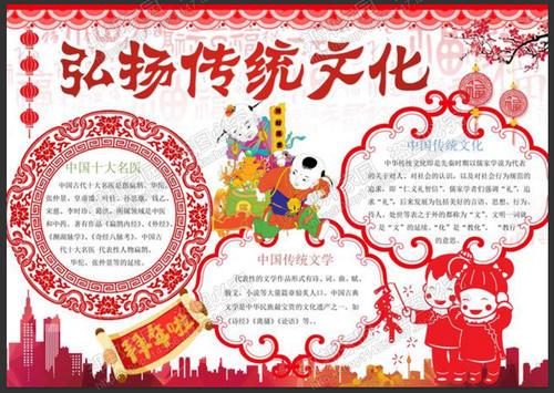 传统文化的电子手抄报 传统文化的手抄报