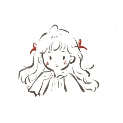 简单可爱女生头像简笔画图片高清简笔画可爱呆萌头像女生