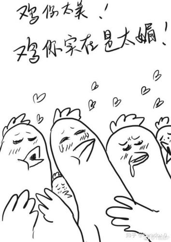 简笔画鸡你太美