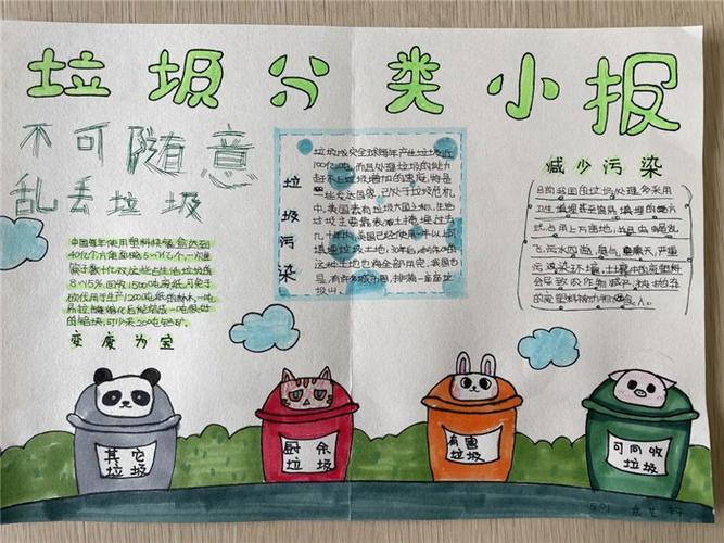第四张3第三张2第二张1第一张做好垃圾分类共创文明新风手抄报怎么