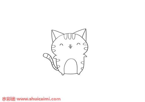 可爱小猫咪怎么画可爱小猫咪简笔画简单好看彩色