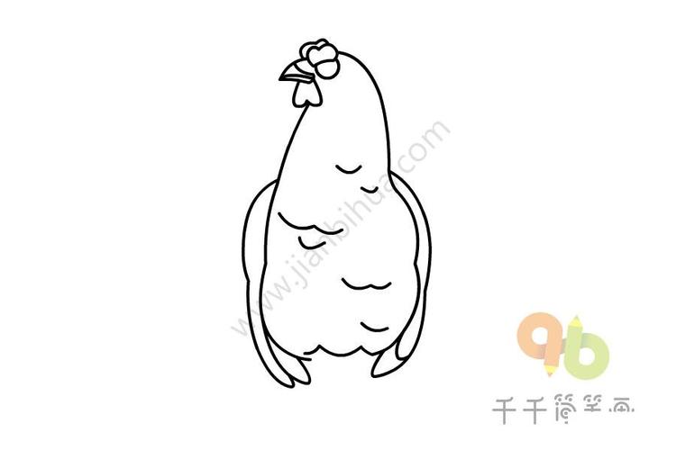 教你画黑琴鸡简笔画