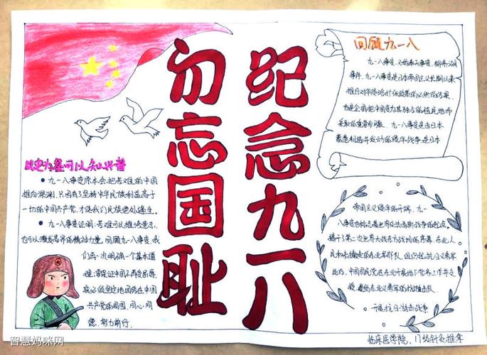 勿忘国耻九一八事变手抄报图片-图1勿忘国耻九一八事变手抄报图片