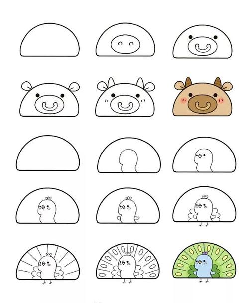 动物| 可爱小动物简笔画合集