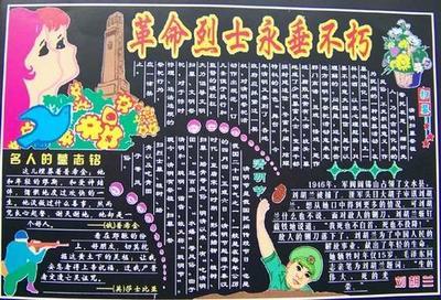 关于9月30日烈士纪念日手抄报 烈士纪念日手抄报