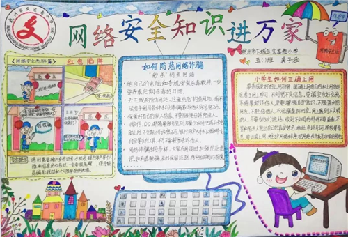 网络安全手抄报小学生简单8张