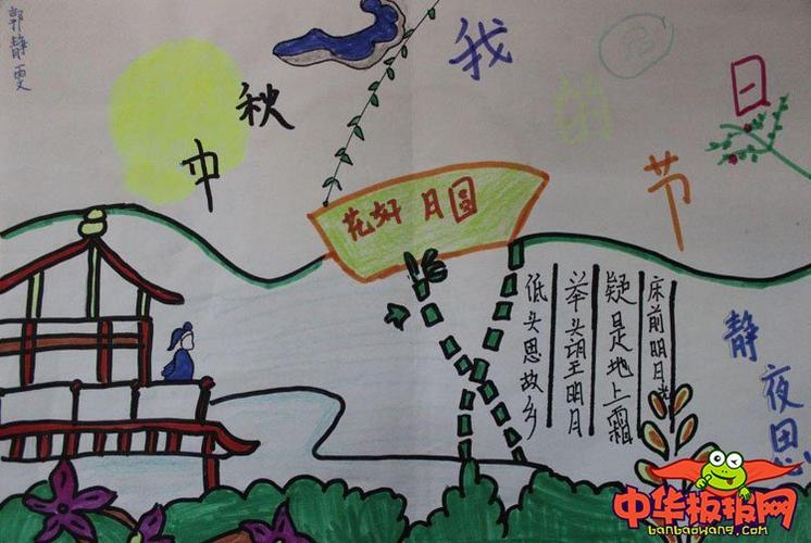 中秋节手抄报简单漂亮中秋快乐