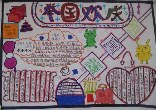 国庆节手抄报-欢聚国庆