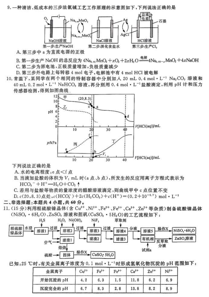 1708564675880030.png 福建百校联考2024届高三正月开学化学试卷答案