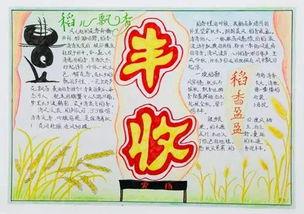 金秋十月丰收的季节主题手抄报