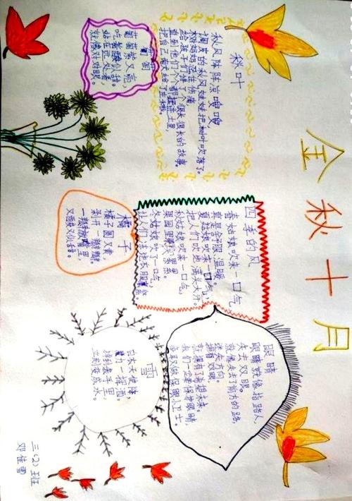 《金秋十月》之手抄报系列