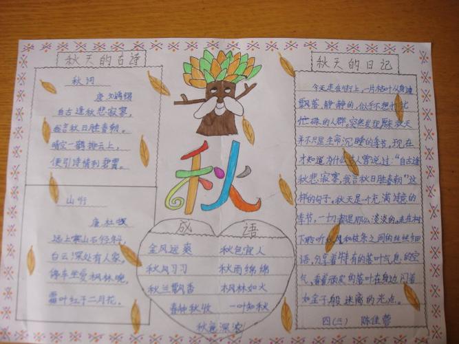 金秋十月手抄报内容及图片