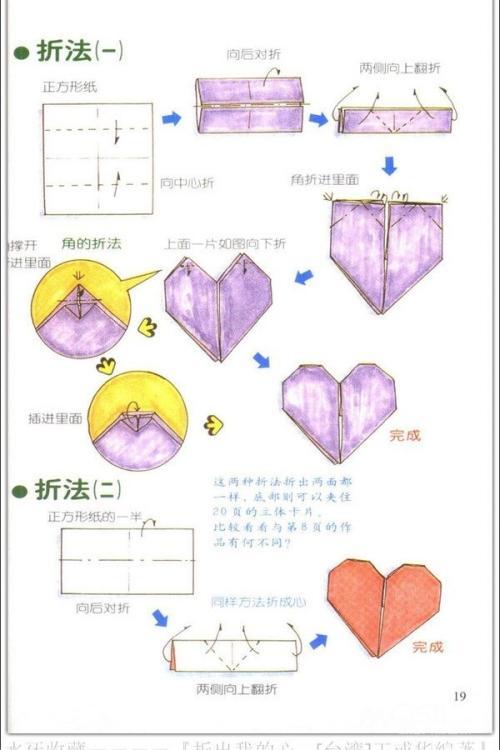 爱心怎么折17种爱心折纸方法图解大全- 咪咪