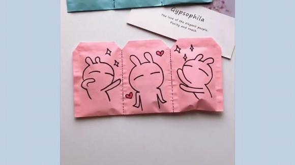 手工折纸做一款送给好朋友的可爱表情包三联盲袋送他一个惊喜