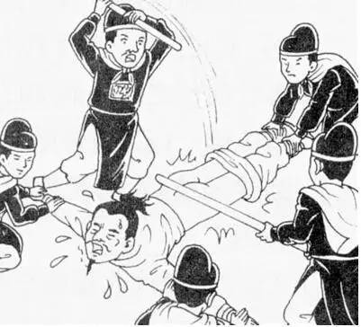 爸爸打屁股的简笔画