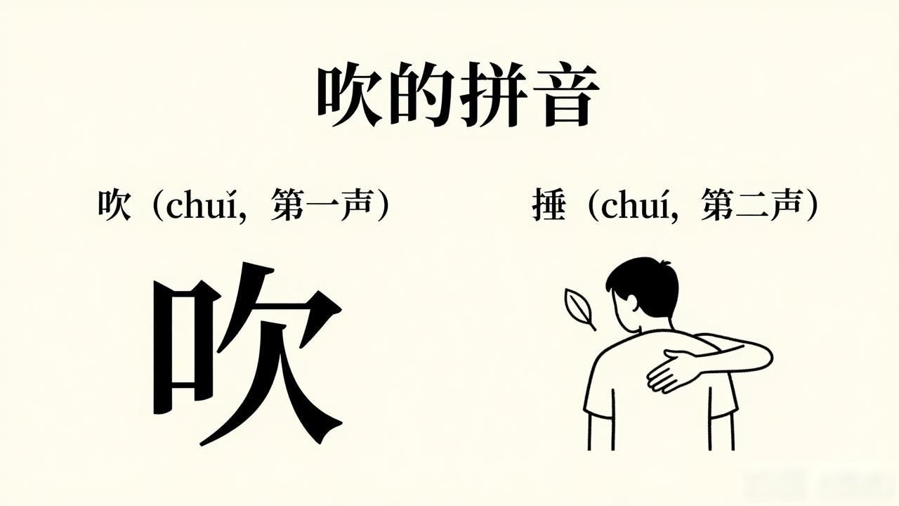 吹的拼音