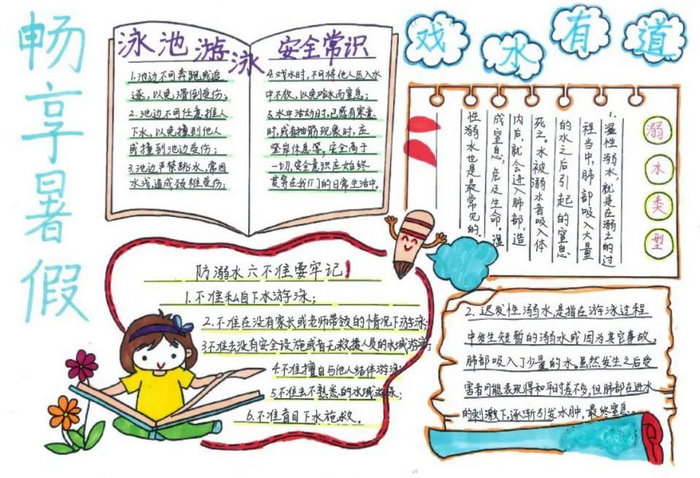 防溺水手抄报简单内容