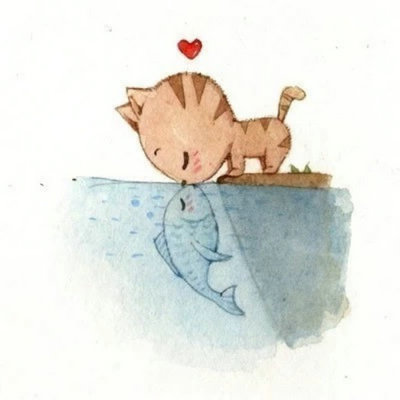 猫爱上鱼的伤感句子