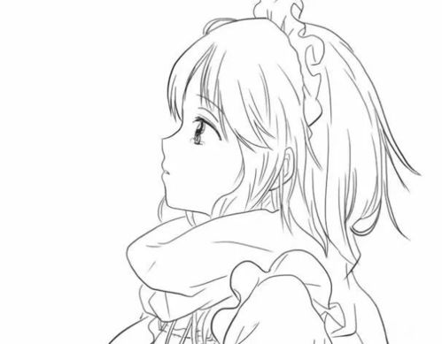 动漫少女简笔画绘画教程卡通女孩简笔画画法步骤图解