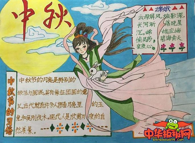 中秋节手抄报 相关推荐 漂亮的中秋节手抄报版面设计图中秋节到