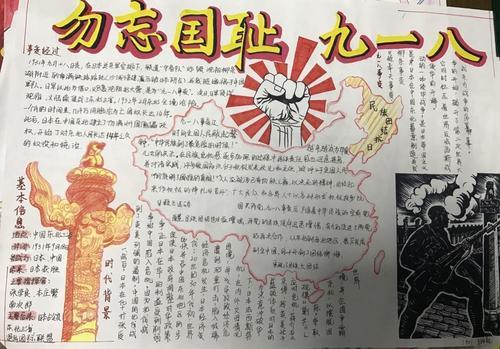 纪念9月18日勿忘国耻手抄报 勿忘国耻手抄报