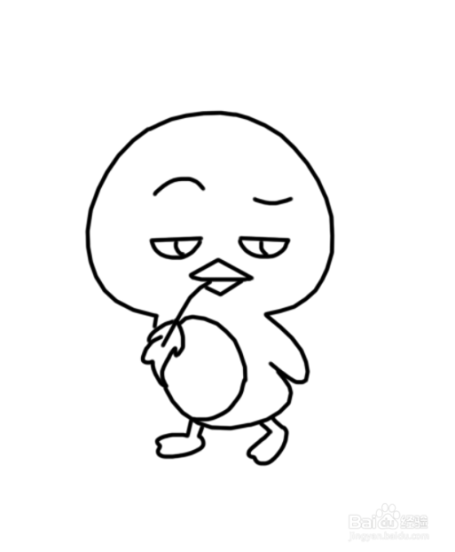 萌鸡小队之欢欢简笔画