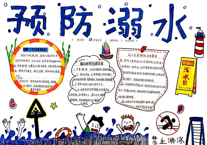 防溺水手抄报一等奖
