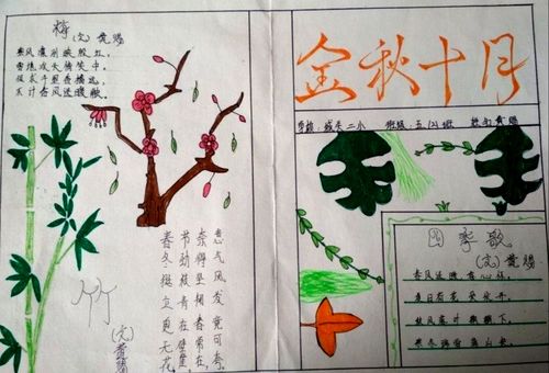 《金秋十月》之手抄报系列