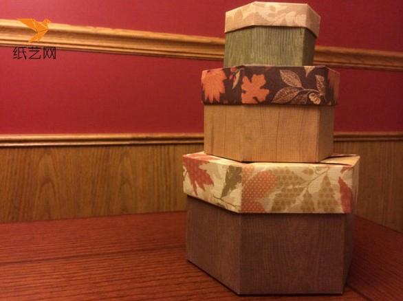 六边形的折纸收纳盒手作