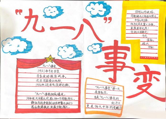 勿忘九一八事变手抄报九一八事变手抄报精选10张
