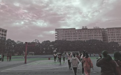 到中学操场六年级作文