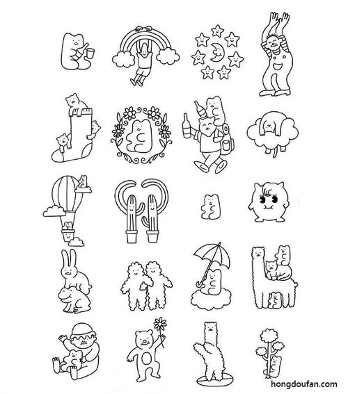 100张奇奇怪怪的手绘卡通儿童简笔画大全