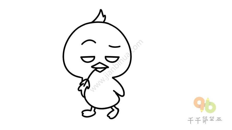 儿童卡通动画简笔画 萌鸡小队三哥欢欢