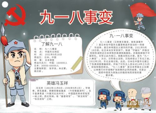 九一八事变高质量手抄报 九一八事变手抄报