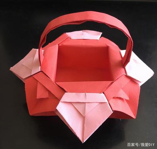 手艺宝妈教你折纸篮子如一朵绽放的花朵简单又易学附教程