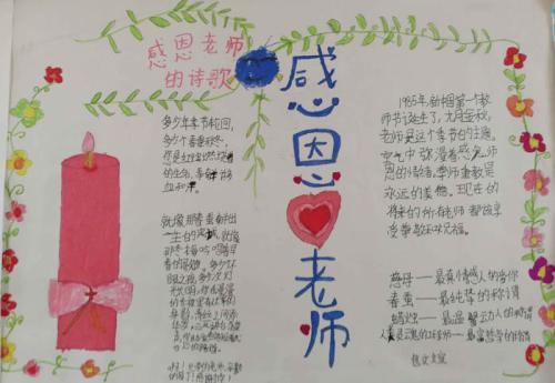 2019年教师节手抄报简单漂亮感恩老师感谢有您 公历节日手抄报