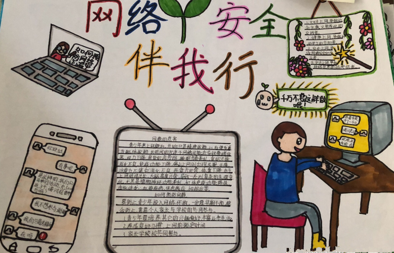 网络安全手抄报简单漂亮