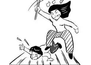 小孩子被打屁股简笔画