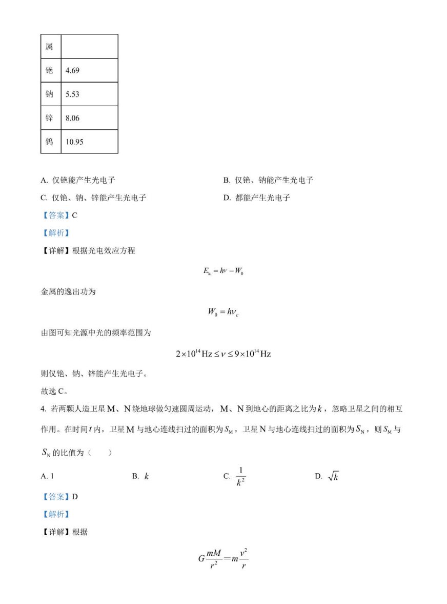 河南省2024年(九省联考)理综试卷及答案解析