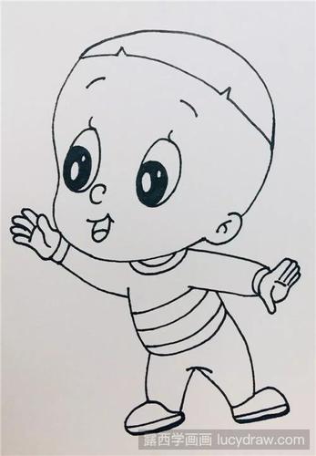 卡通人物简笔画大头儿子怎么画