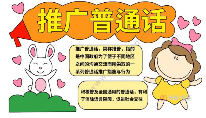 推广普通话手抄报