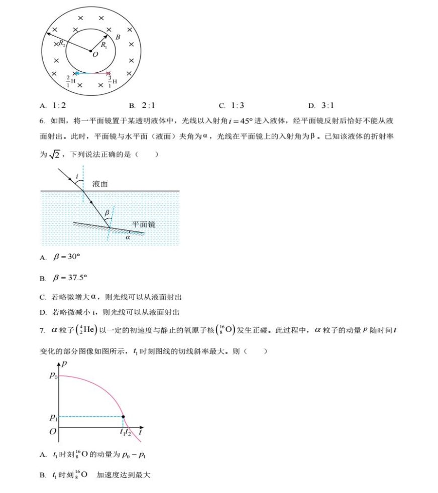 2024新高考九省联考河南物理试题及答案