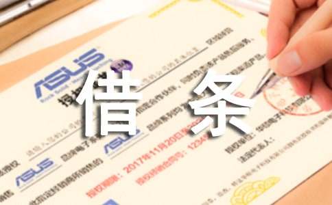 正规借条范本 15篇